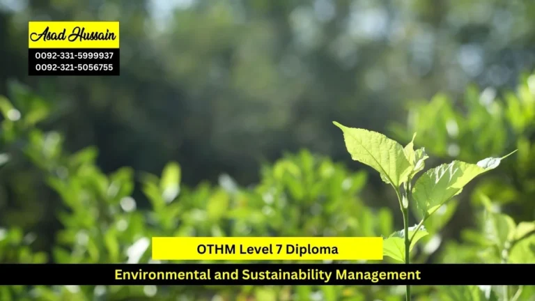 OTHM Level 7 Diploma in Environmental and Sustainability Management
