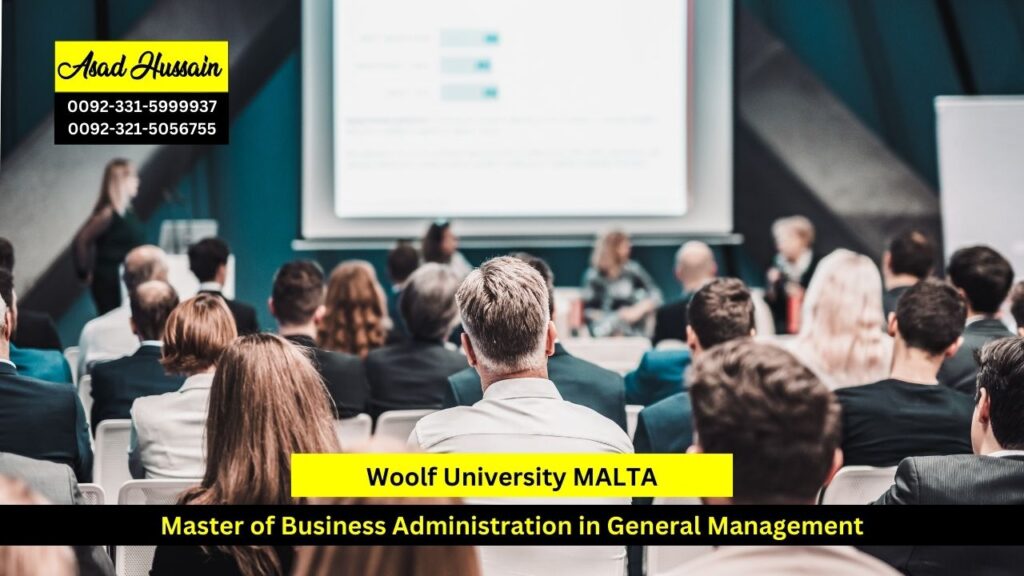 Master of Business Administration in General Management Woolf University MALTA
