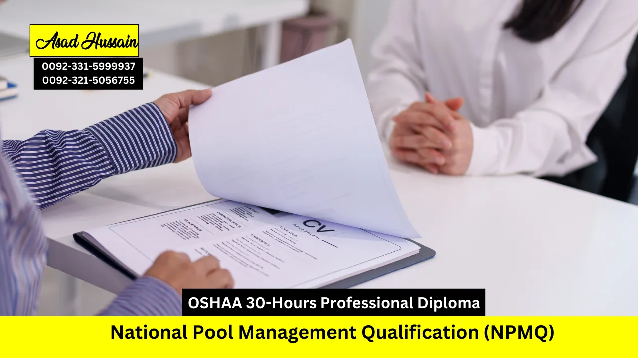 OSHAA 30-Hours Professional Diploma in National Pool Management Qualification (NPMQ)