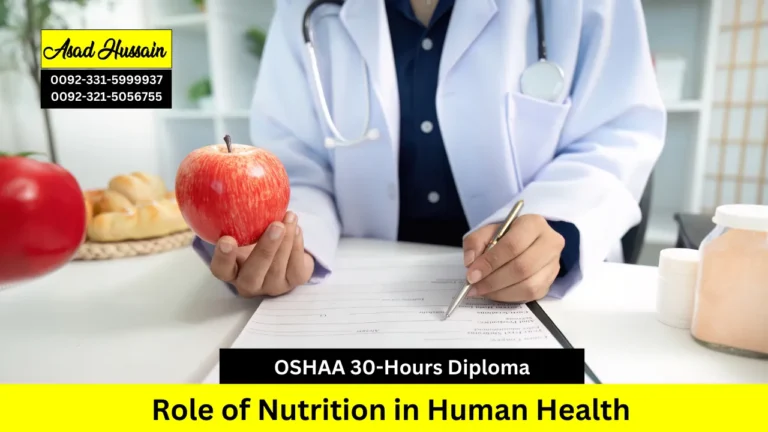 OSHAA 30-Hours Professional Diploma in Role of Nutrition in Human Health