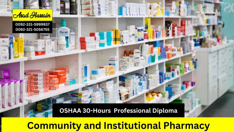 OSHAA 30-Hours Professional Diploma in Community and Institutional Pharmacy