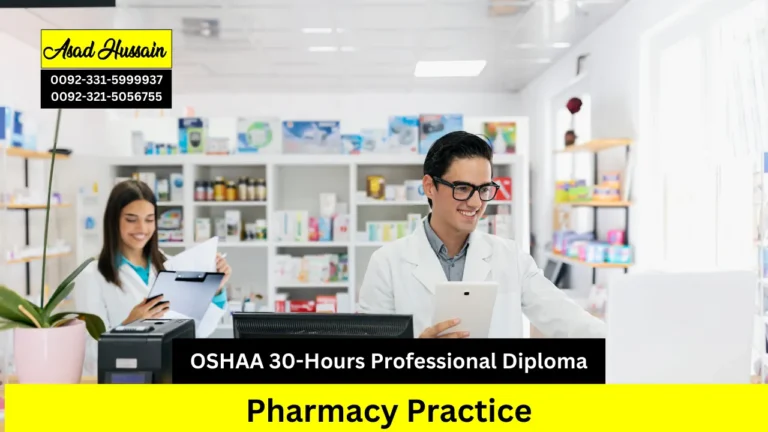 OSHAA 30-Hours Professional Diploma in Pharmacy Practice