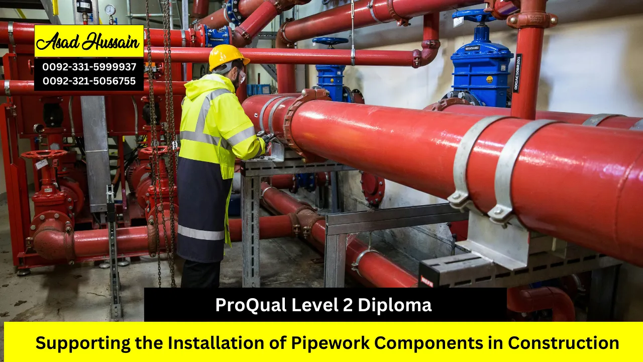 ProQual Level 2 Diploma in Supporting the Installation of Pipework Components in Construction