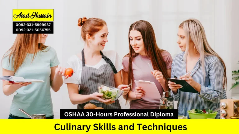 OSHAA 30-Hours Professional Diploma in Culinary Skills and Techniques