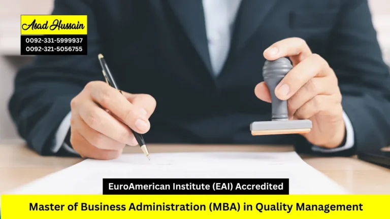 Master of Business Administration (MBA) in Quality Management